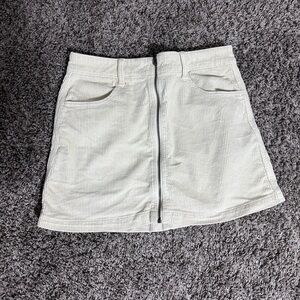 Stylish Cream Corduroy Skirt